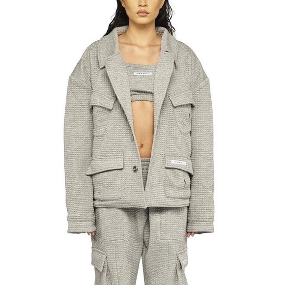 BNWT My Mum Made It Grey Quilted Jacket - Picture 9 of 9